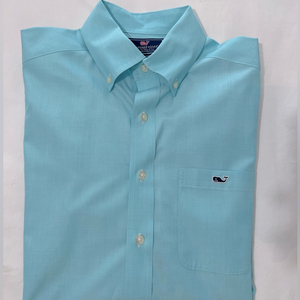 Vineyard Vines Slim Fit Small Light Blue Long Sleeve Button Down